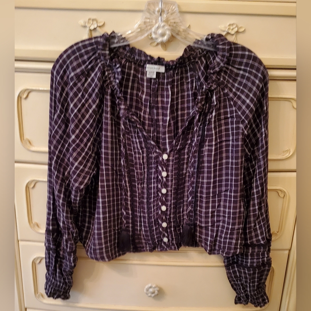 American Eagle Plaid Top S